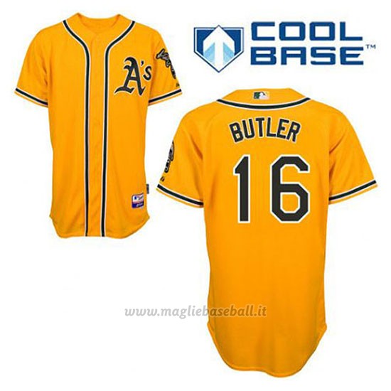 Maglia Baseball Uomo Oakland Athletics Billy Butler 16 Or Alterner Cool Base